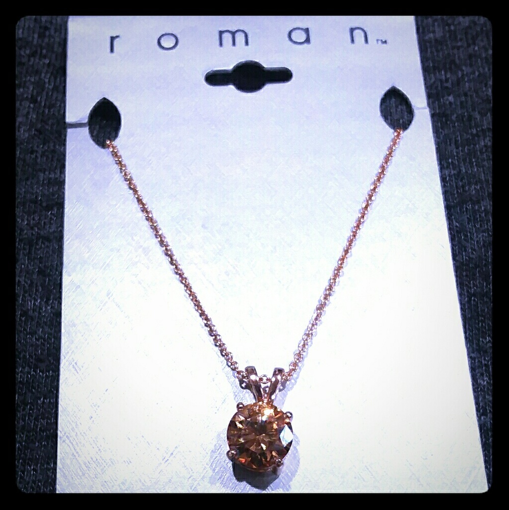 Golden Cubic Zirconia Necklace